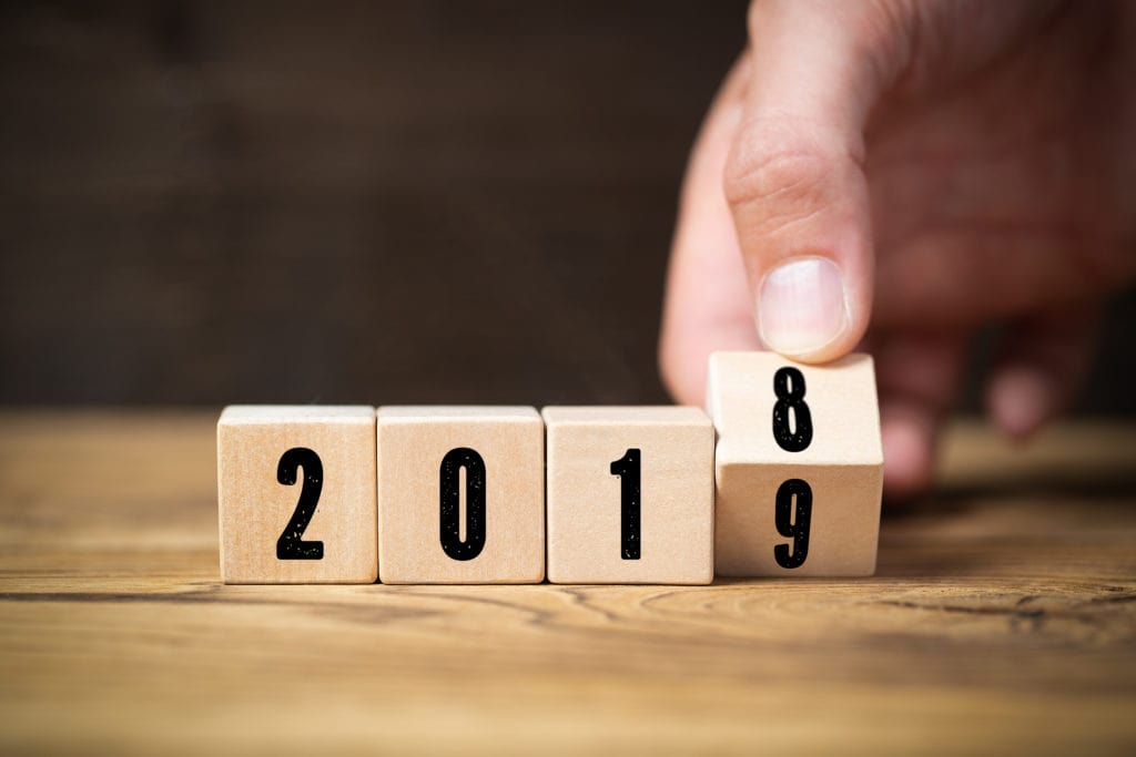 Los bloques del calendario cambian de 2018 a 2019