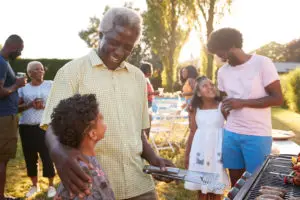 A family cook out