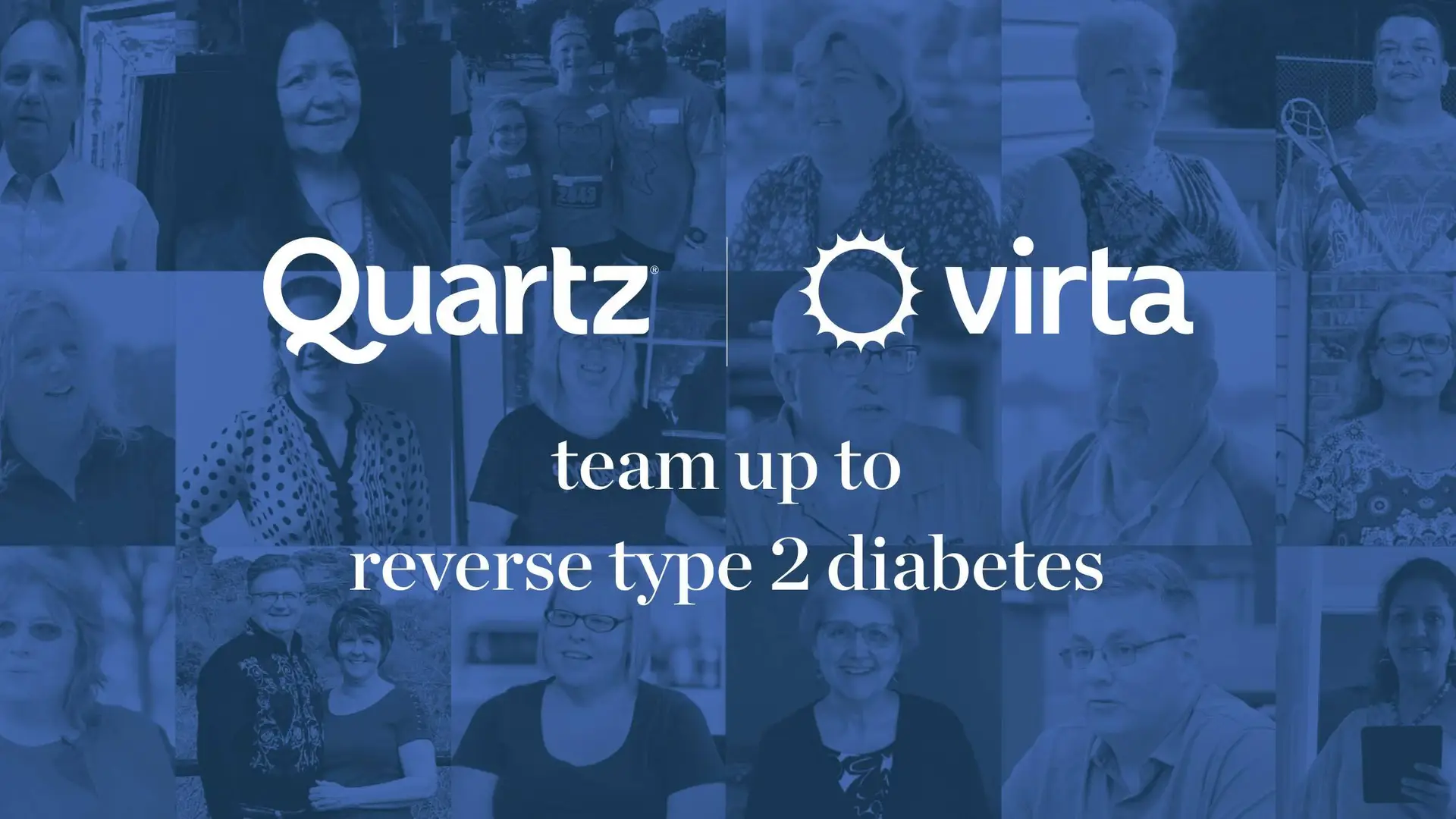 Quartz Logotipo de Virta - Equipo para revertir la diabetes de tipo 2 con imágenes de individuos