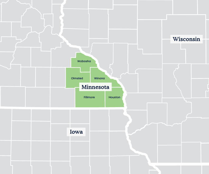 Quartz Mapa de la red de Minnesota