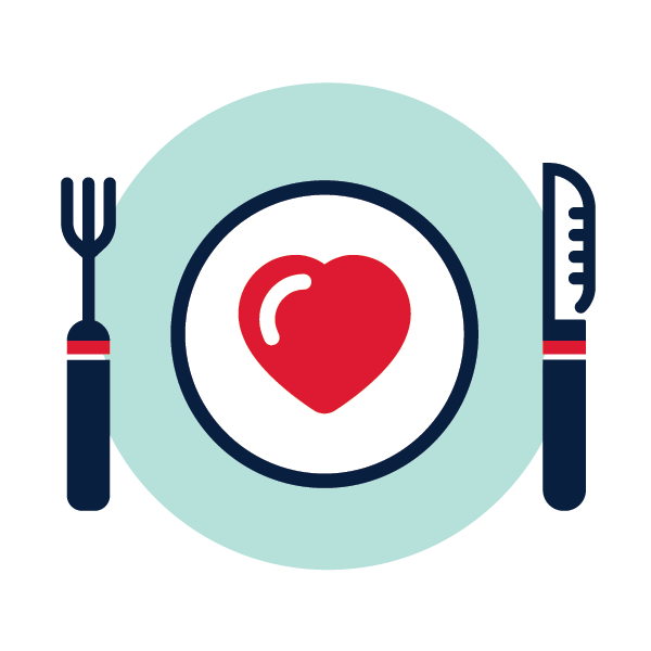 Icono de alimentación saludable