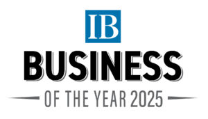 Image of the In Business logo, along with the mention "business of the year 2025"