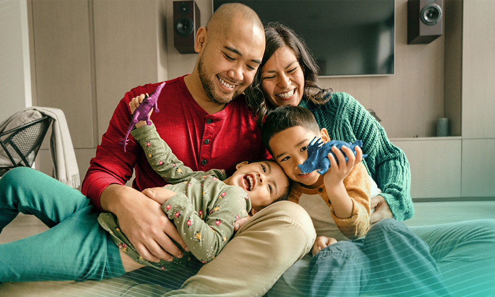 Family enjoying the holidays