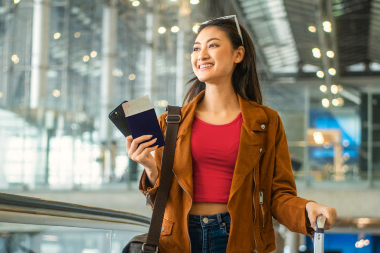 Woman in airport